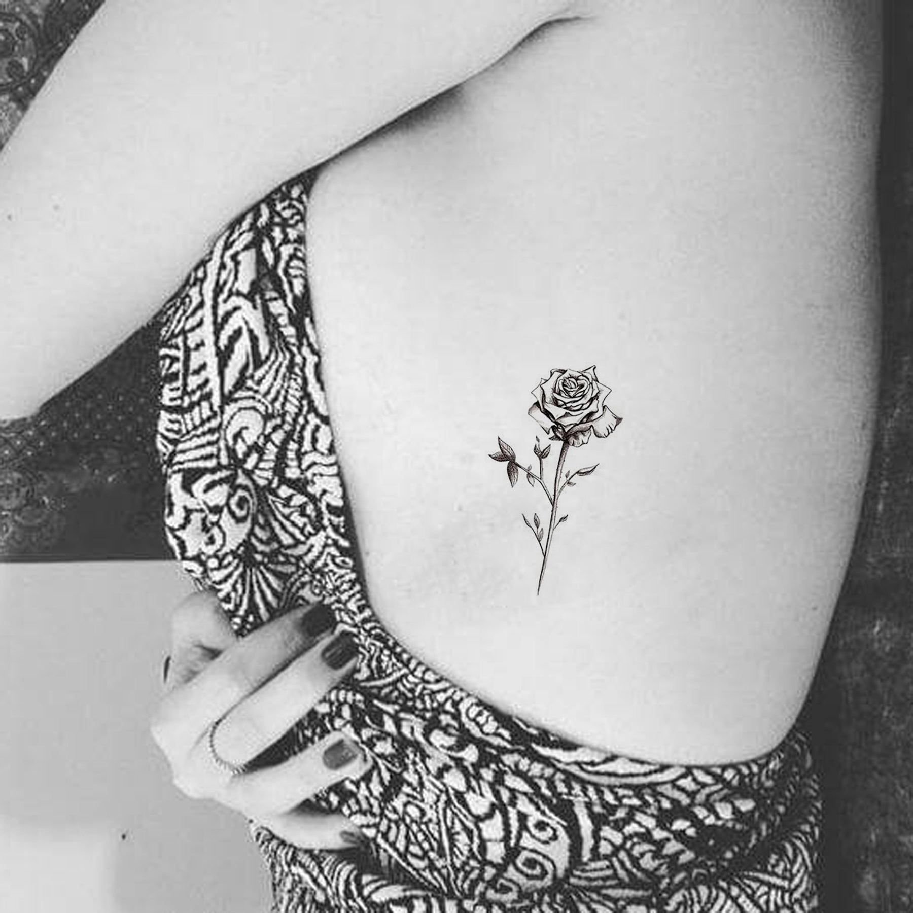 Rib Flower Tattoo by jacqustyle11 on DeviantArt