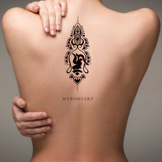 male tattoos mandala boho Halloween black totem large 825034 temporary  tattoo  eBay