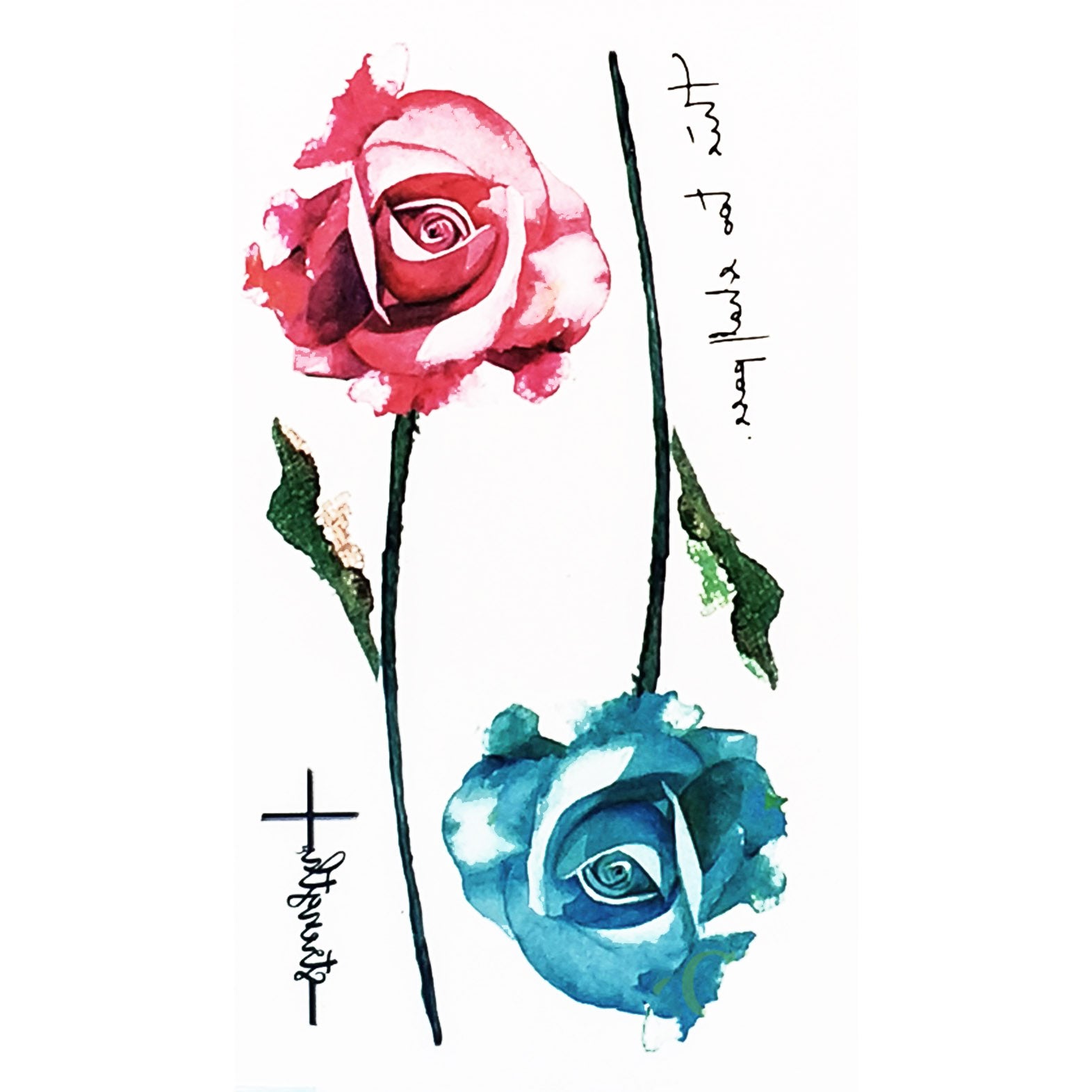Tattoo red blue roses Art Board Print for Sale by Luke1981  Redbubble