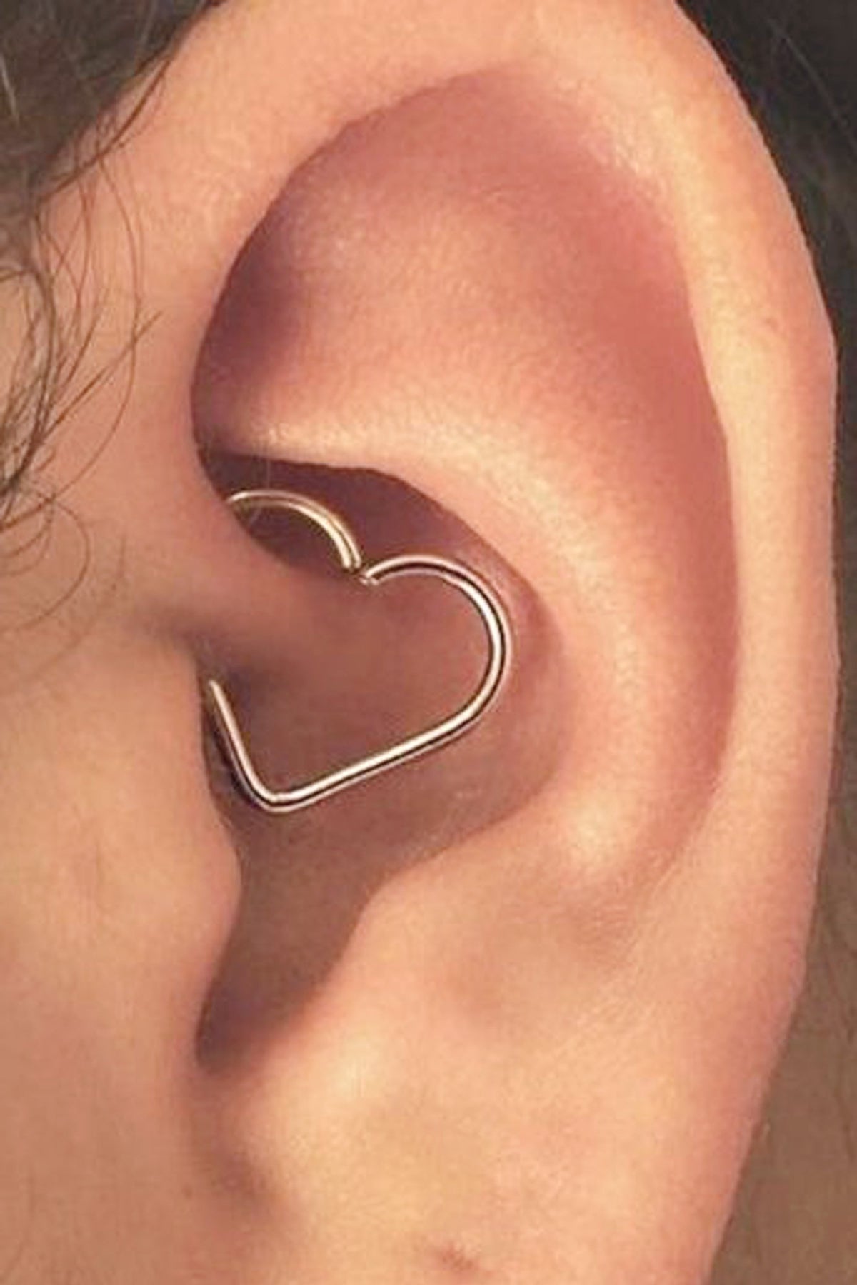 Wired Heart Ear Piercing for Daith 