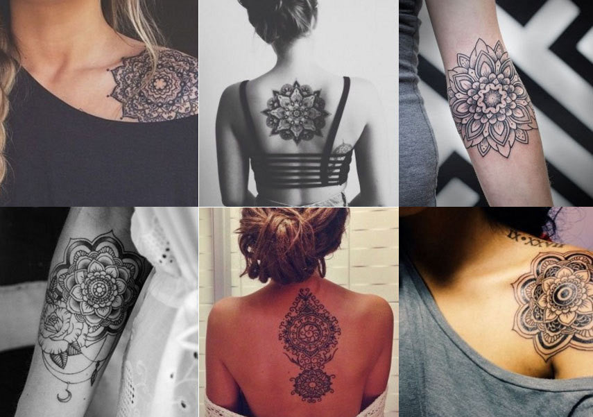 6 Cool Mandala Tattoo Ideas at MyBodiArt.com - Shoulder Sleeve Meaning 