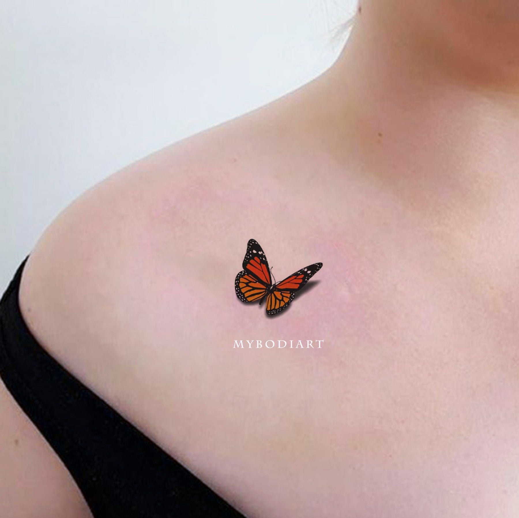 Small Monarch Butterfly Tattoo, Small Temporary Tattoo, Butterfly ...