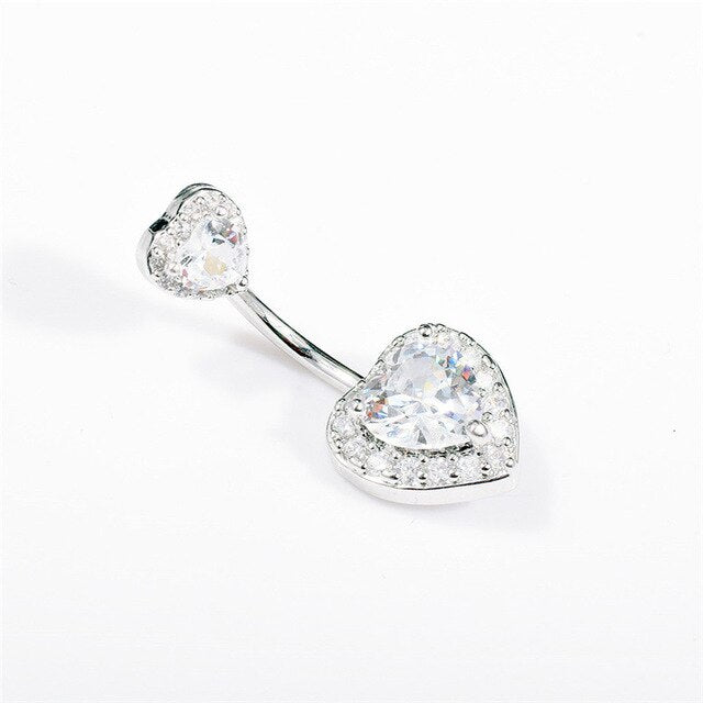 Annalise Cute Crystal Flower Dangle Belly Button Ring – MyBodiArt