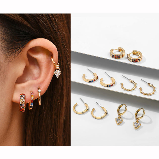 Olive Cute Stud & Hoops Earring Set – MyBodiArt