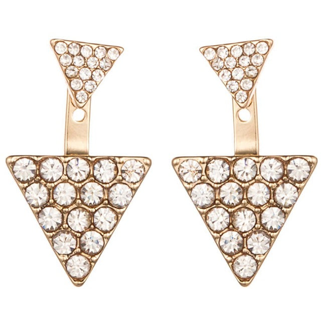 Sukiomi Crystal Triangle Ear Jacket Earring – MyBodiArt