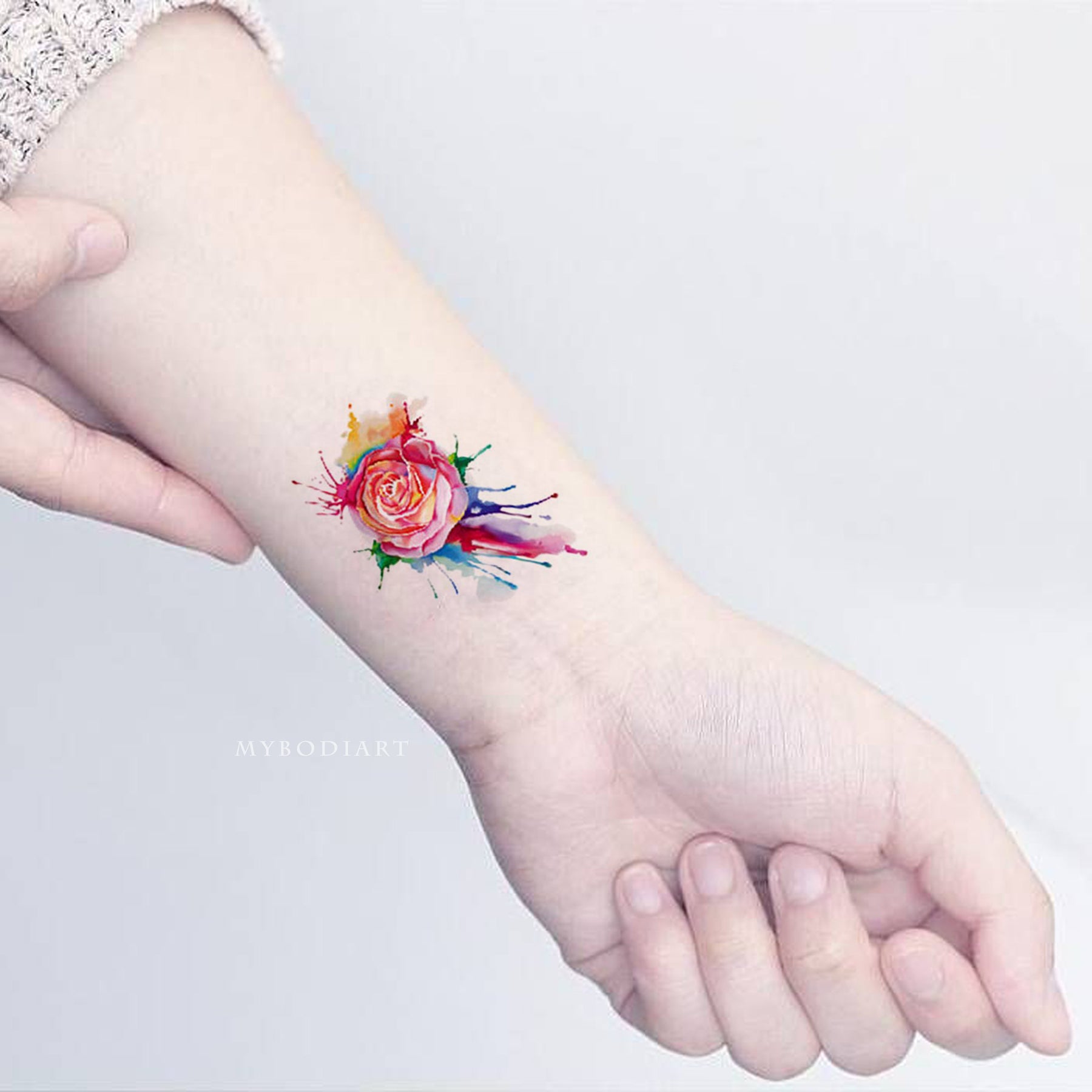 Peony tattoo on the left forearm - Tattoogrid.net