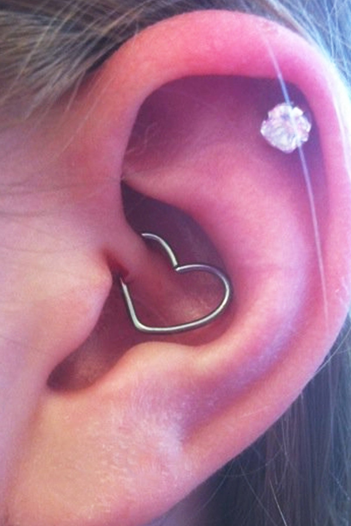 ear piercings daith heart