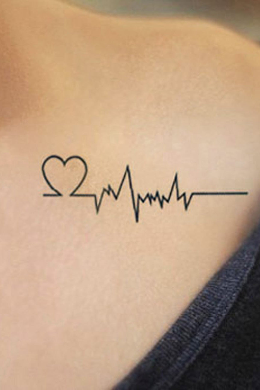 My Heartbeat Temporary Tattoo – Fade Away Tattoo