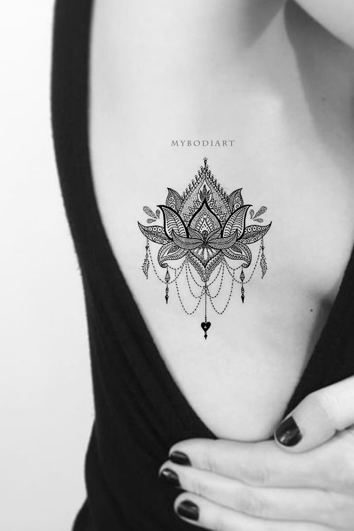 henna lotus flower tattoo