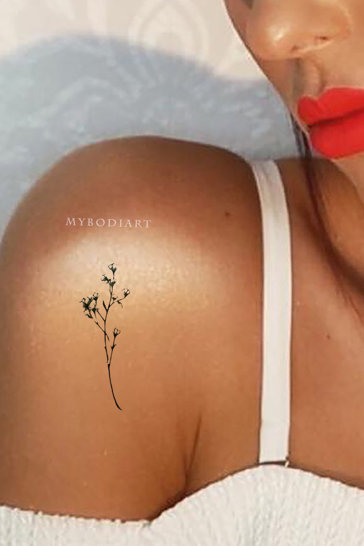 Flower Bikini Line Body Art Tattoo Stickers TH387  Motitopia