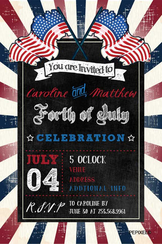 4th of July Printable Invitation Template - 4 July Jack ...