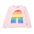 Stripe Rainbow Tee/Pink Marle