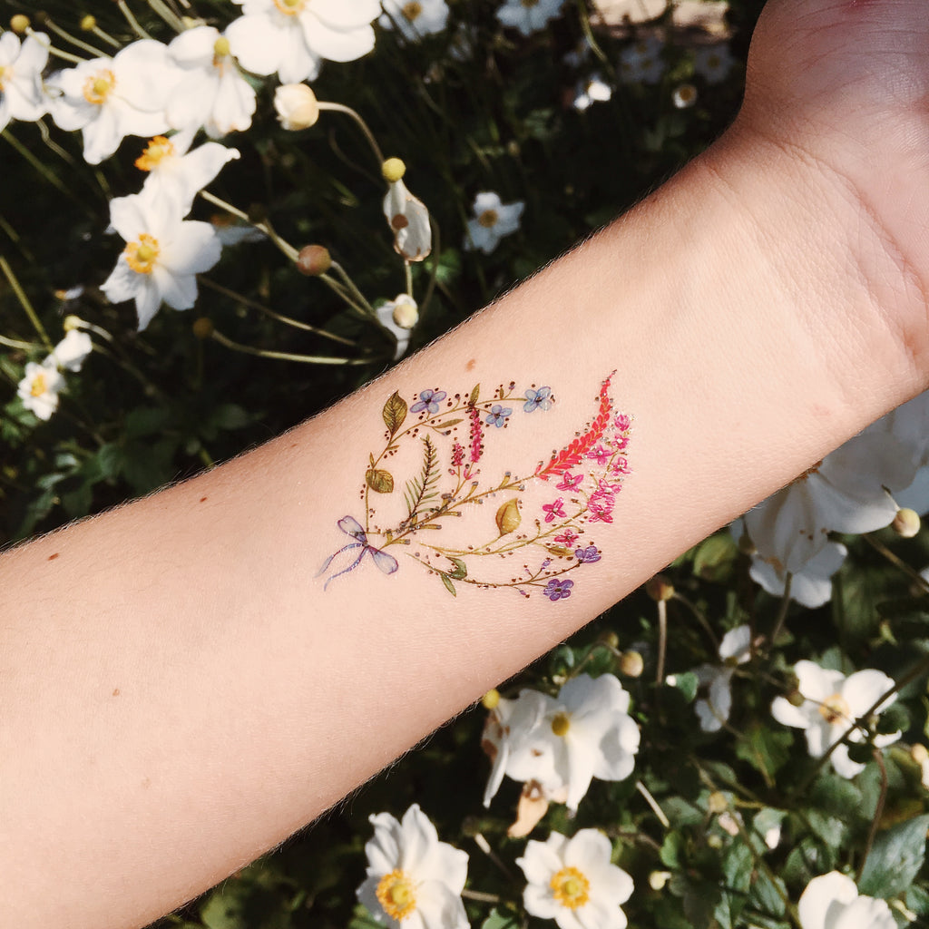 Mini Bouquet Temporary Tattoo Paperself