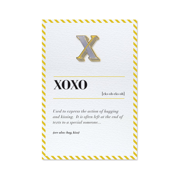 X Is For Xoxo Pin Badge And Card Paperself 