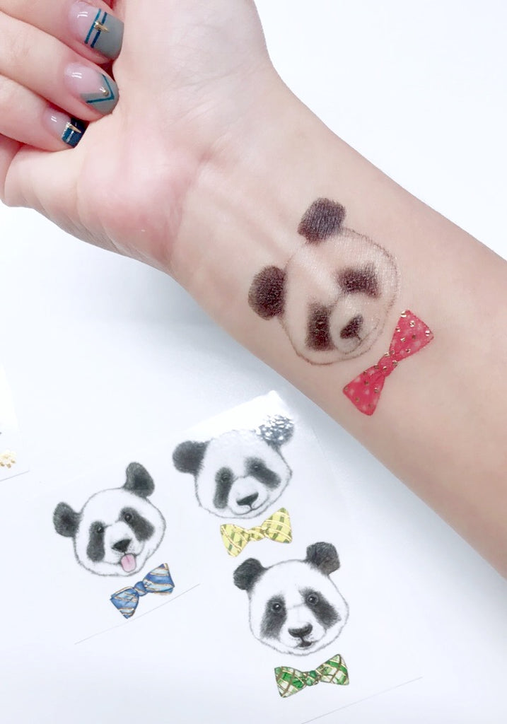 watercolor panda tattoo