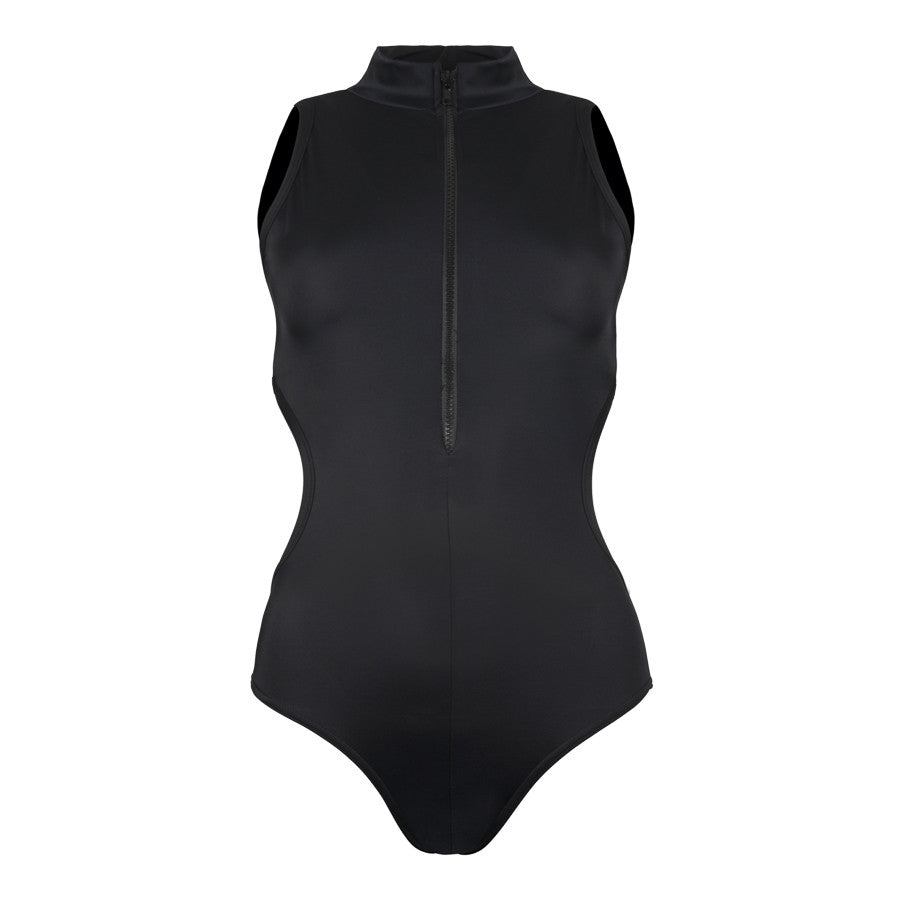 Black Zip Front Leotard 1002 – Dansez