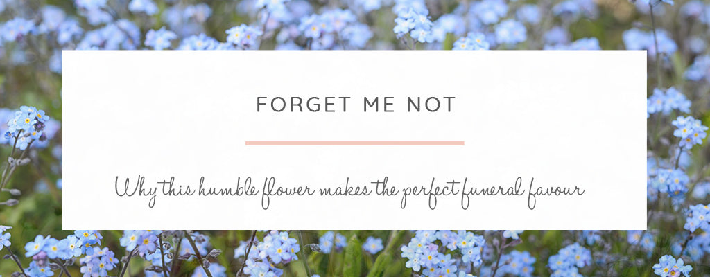 Forget Me Not Funeral Favours