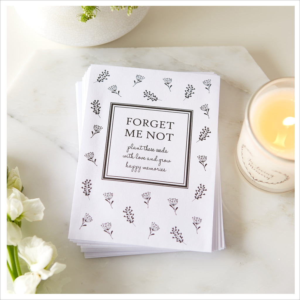 10 Filled Seed Packet Funeral Favours