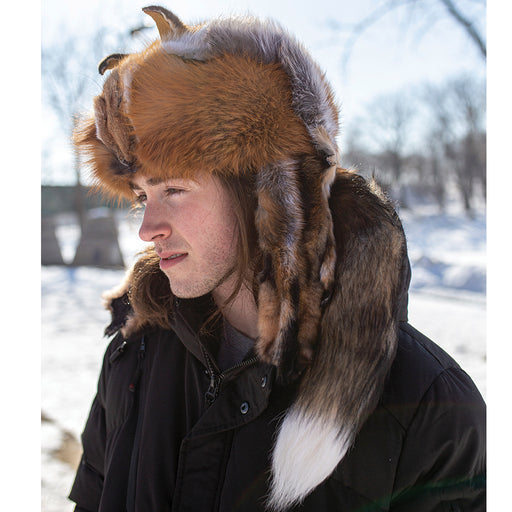 Davy Crockett Face and Tail Hat  Skunk Fur — Winnipeg Outfitters