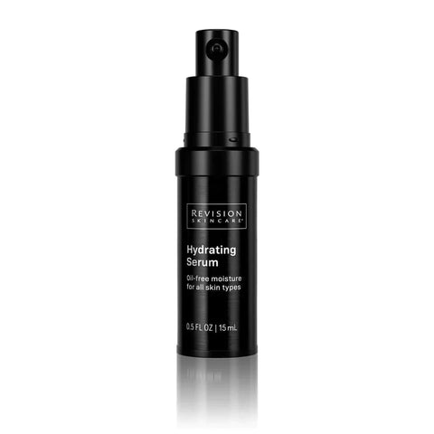 A black bottle of Revision Skincare Hydrating Serum