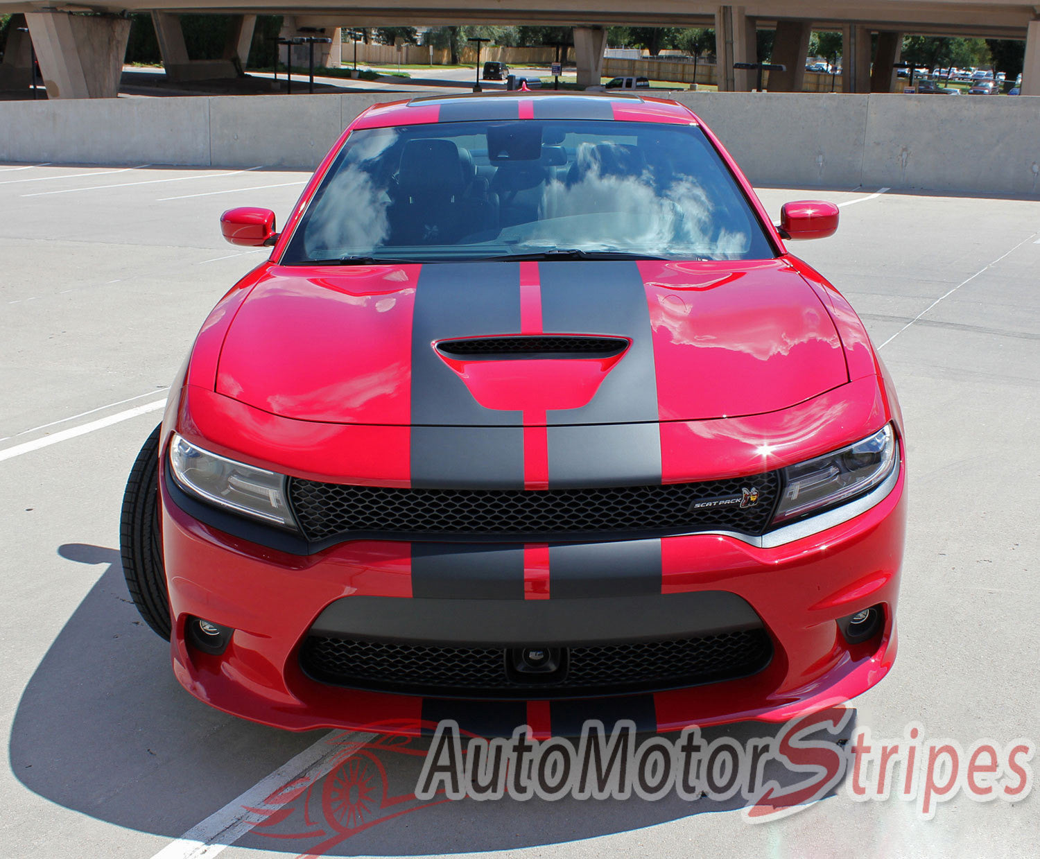 2015-2023 Dodge Charger Racing Stripe S-Pack R/T Scat Pack SRT 392 Hellcat  | Auto Motor Stripes Decals Vinyl Graphics and 3M Striping Kits