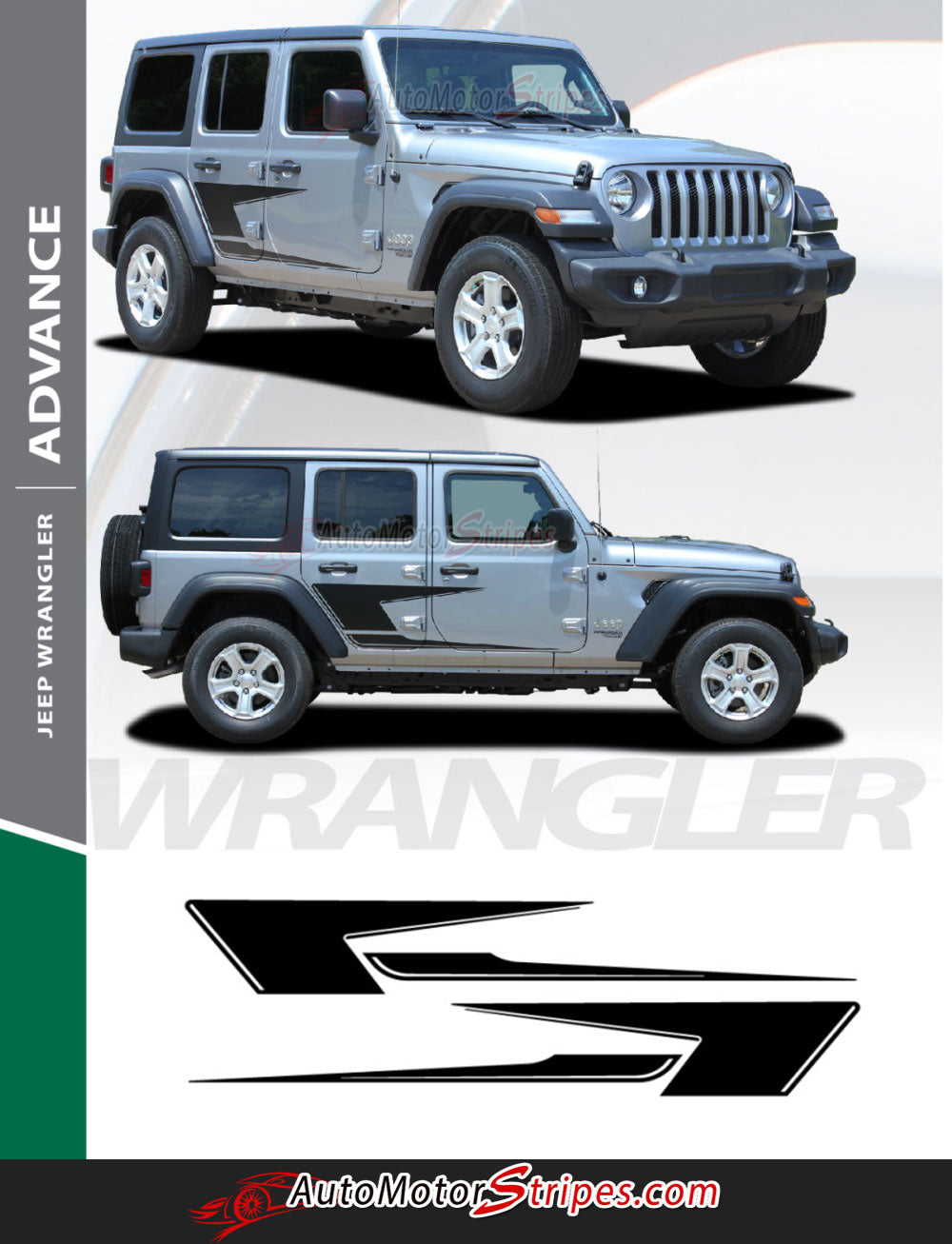 Jeep Wrangler JL Advance Body Decals | Vinyl Graphics | Jeep Stripes ...