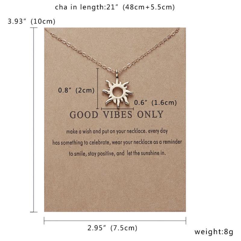 Good Vibes Only Pendant Wish Necklace