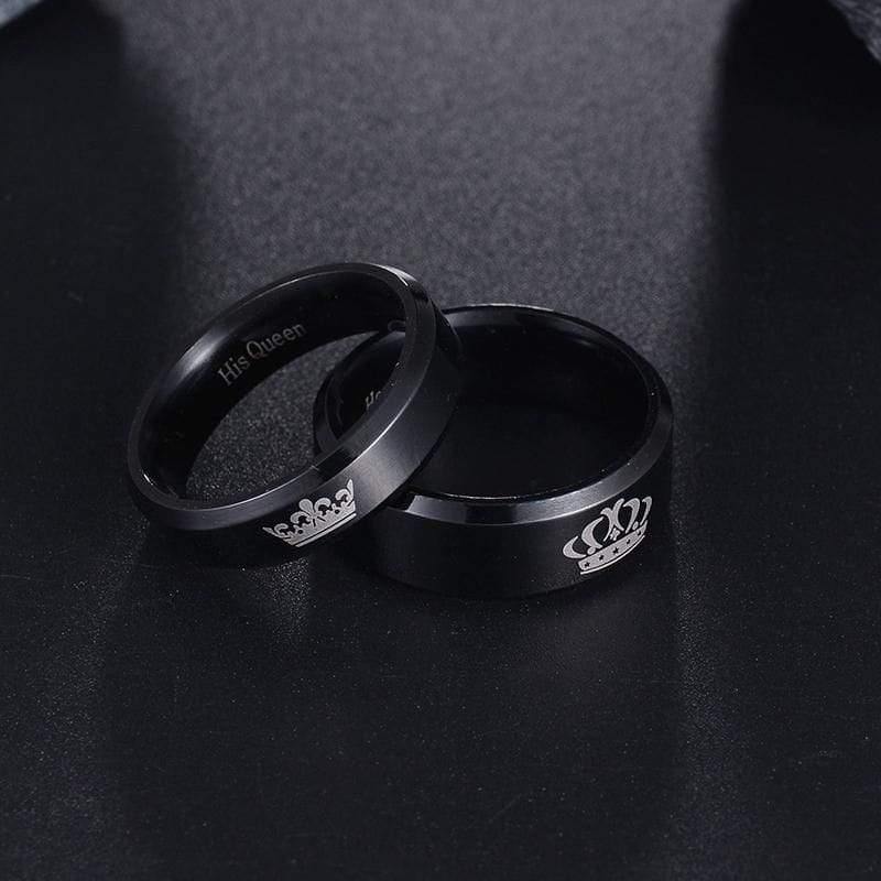 'His Queen, Her King' Couples Ring