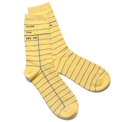 Library Card Socks