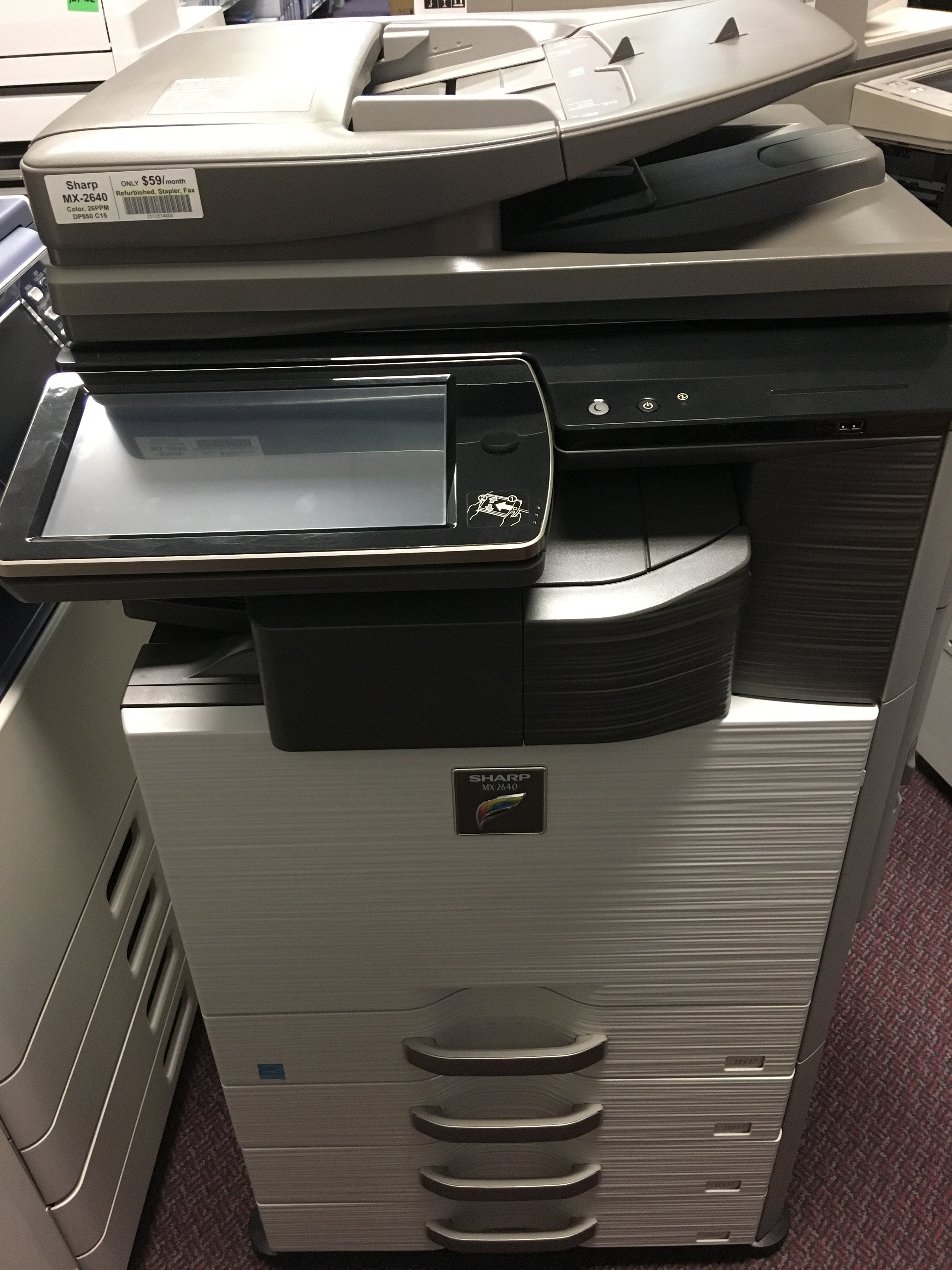 Sharp Mx 2640 Color Copier Scanner Scan 2 Email Printer Toronto Copiers 7104