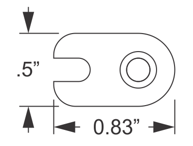Helweg Design countersunk pedal bracket_spec