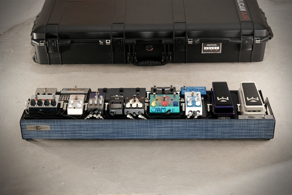 Silver blue OpenWing custom pedalboard