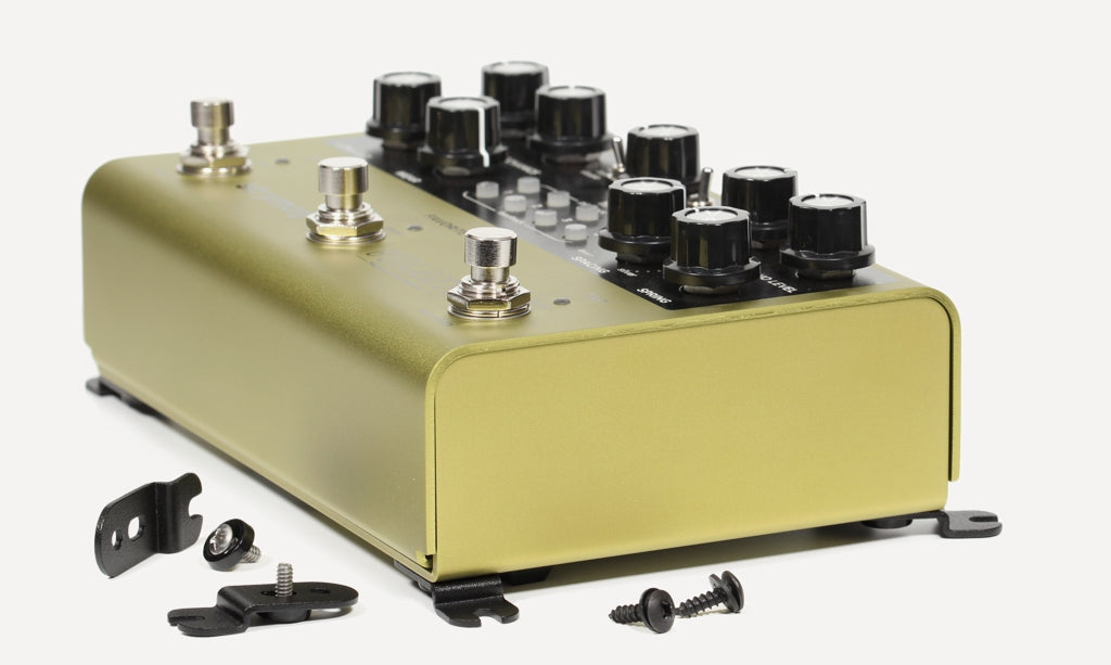 Strymon Volante with pedal mounting brackets