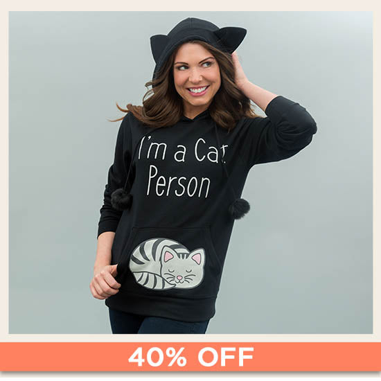 Cat Ears Lightweight Hoodie - 40% OFF