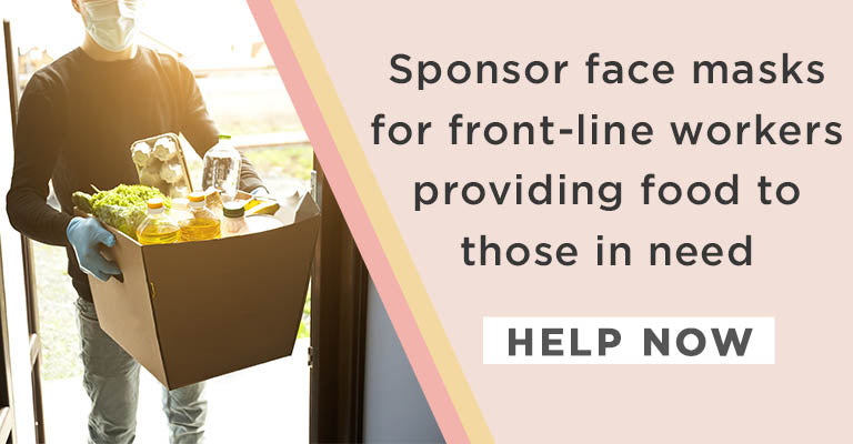 Sponsor face masks for front-line workers providing food to those in need | Help Today