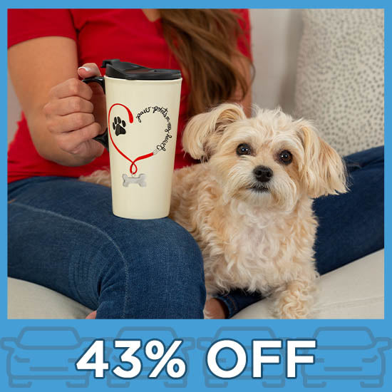 Paw Prints On My Heart Ceramic Travel Mug