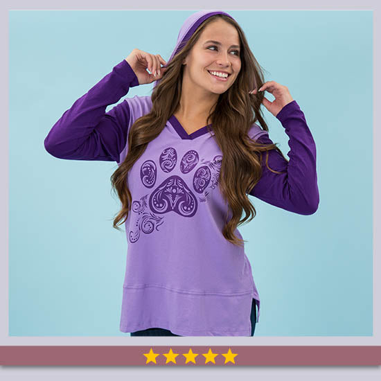 Purple Paw Swirl Two-Toned Tunic - ★★★★★