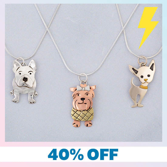 Darling Dog Mixed Metal Necklace