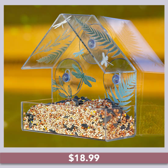 Natural Elements Window Bird Feeder - $18.99