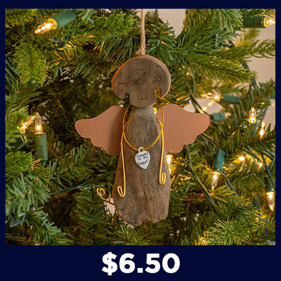 Handmade Recycled Driftwood Angel Pet Ornament - $6.50
