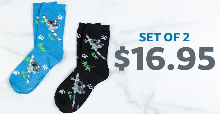 Koala Comfort Socks - Set of 2 | $16.95