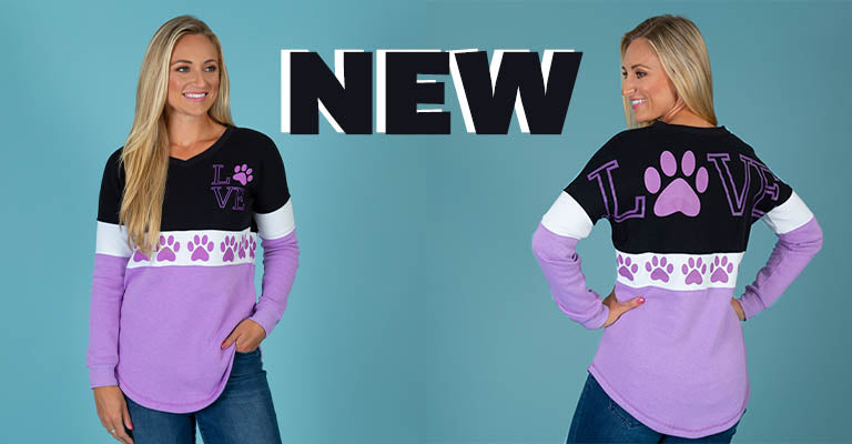 Paw Love Oversized V-neck Sweatshirt | New! | Shop Now!