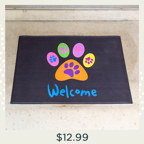 All Paws Welcome Door Mat - $12.99