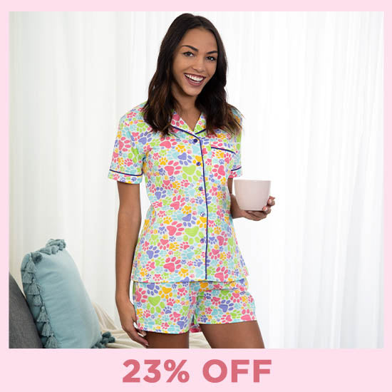 Rainbow Paws Button-Down Pajamas - 23% OFF
