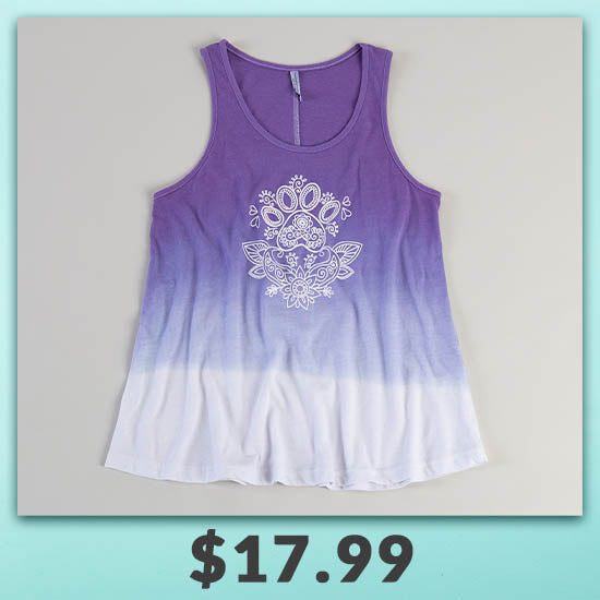 Paw Print Henna Ombre Tank Top - $17.99