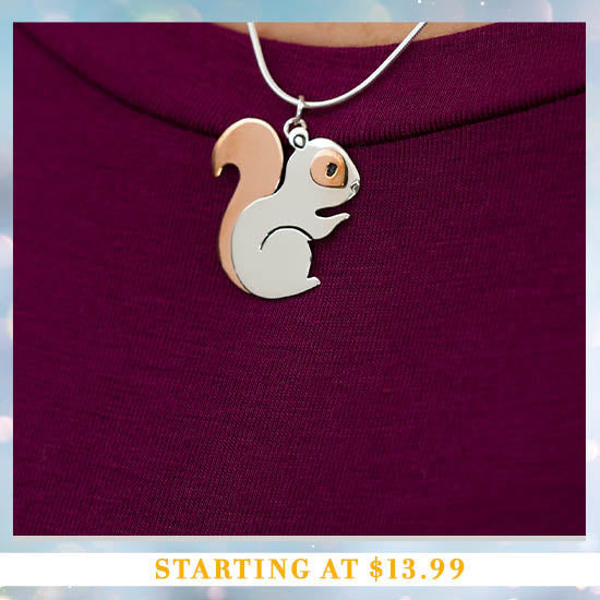 Squirrel Jewelry - Starting at $13.99