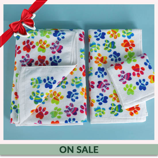 Painted Paws Bath Towel - On Sale