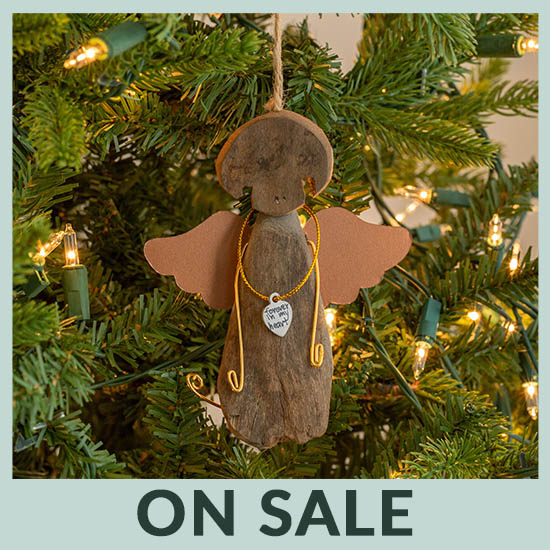 Handmade Recycled Driftwood Angel Pet Ornament - On Sale
