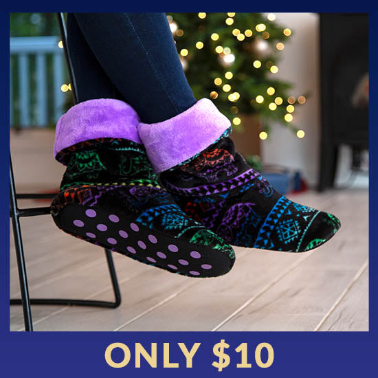 Super Cozy™ Fleece Slipper Booties - Only $10