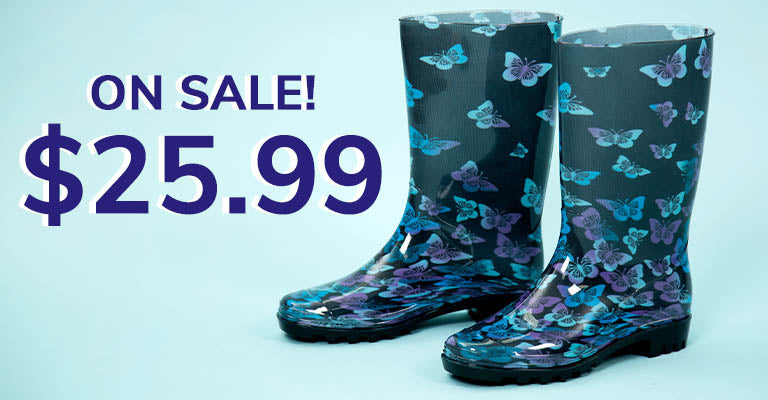 Ultralite Fluttering Friends Rainboots | On Sale! $25.99